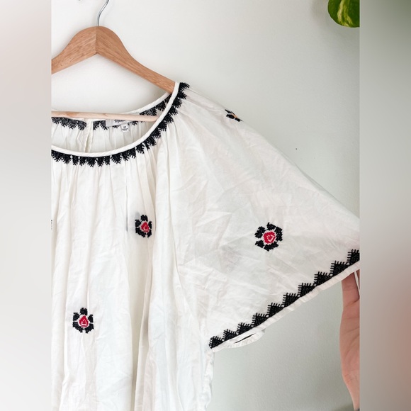 Madewell Nancy Embroidered Flutter Sleeve top size 2X - Picture 6 of 8
